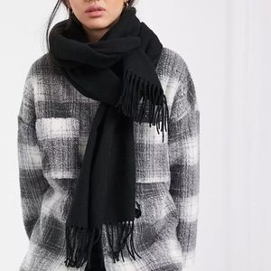 Weekday Black Wool Scarf